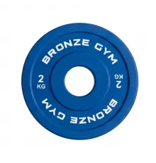 Диск олимпийский BRONZE GYM тяжелоатлетический синий 2 кг